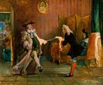 William Powell Frith  - Bilder Gemälde - Monsieur Jourdain's Dancing Lesson