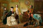 William Powell Frith  - Bilder Gemälde - Mr Honeywood Introduces the Bailiffs to Miss Richland as His Friends