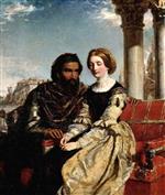William Powell Frith  - Bilder Gemälde - Othello and Desdemona