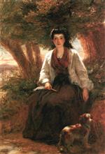 William Powell Frith  - Bilder Gemälde - Sterne's Maria, from A Sentimental Journey