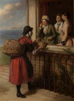 William Powell Frith  - Bilder Gemälde - Tenby Fisherwoman