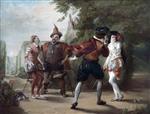 William Powell Frith  - Bilder Gemälde - The Duel Scene from Twelfth Night