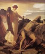 Lord Frederic Leighton  - Bilder Gemälde - Elijah in der Wildnis
