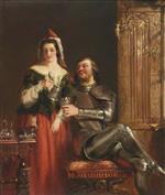 William Powell Frith  - Bilder Gemälde - The Knight and the Maid
