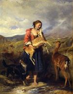 William Powell Frith  - Bilder Gemälde - The Pet Fawn