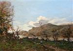 Henri Joseph Harpignies - Bilder Gemälde - A Hilly Landscape