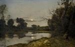 Henri Joseph Harpignies - Bilder Gemälde - Moonrise