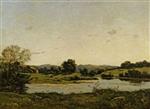Henri Joseph Harpignies  - Bilder Gemälde - On the Banks of the Oisne