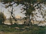 Henri Joseph Harpignies  - Bilder Gemälde - The Castle of Clisson