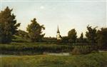 Henri Joseph Harpignies  - Bilder Gemälde - View of a Village