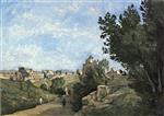 Henri Joseph Harpignies  - Bilder Gemälde - View of Villa d'Este