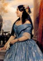 Lord Frederic Leighton  - Bilder Gemälde - Portrait einer Lady