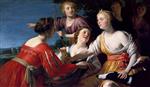 Gerrit van Honthorst - Bilder Gemälde - Diana Resting after the Hunt