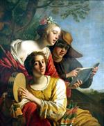 Gerrit van Honthorst  - Bilder Gemälde - Musizierende Gesellschaft