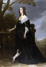 Gerrit van Honthorst  - Bilder Gemälde - Portrait of Elizabeth Stuart