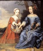 Gerrit van Honthorst  - Bilder Gemälde - Portrait of Prince Willem III and Maria van Nassau as Children