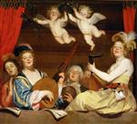 Gerrit van Honthorst  - Bilder Gemälde - The Concert