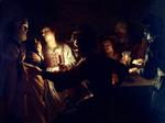Gerrit van Honthorst  - Bilder Gemälde - The Denial of St Peter