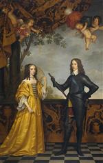 Gerrit van Honthorst  - Bilder Gemälde - Willem II, prince of Orange, and his wife Maria Stuart