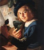 Gerrit van Honthorst  - Bilder Gemälde - Young Drinker