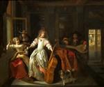 Pieter de Hooch - Bilder Gemälde - A Musical Conversation