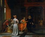 Pieter de Hooch - Bilder Gemälde - A Party