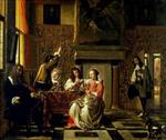Pieter de Hooch - Bilder Gemälde - Conversation