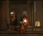 Pieter de Hooch - Bilder Gemälde - Going for a walk