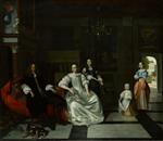 Pieter de Hooch - Bilder Gemälde - Group Portrait of the Jacob-Hoppesack Family