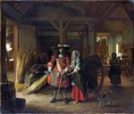 Pieter de Hooch  - Bilder Gemälde - Paying the Hostess