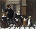 Pieter de Hooch  - Bilder Gemälde - Portrait of a Family