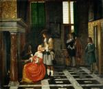 Pieter de Hooch  - Bilder Gemälde - The Card Players