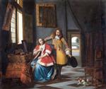 Pieter de Hooch  - Bilder Gemälde - The Intruder