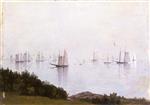 John Frederick Kensett - Bilder Gemälde - A Newport Afternoon