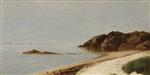 John Frederick Kensett - Bilder Gemälde - Beach at Newport, Rhode Island