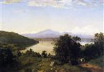 John Frederick Kensett - Bilder Gemälde - Camels Hump from the Western Shore of Lake Champlain