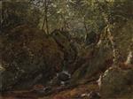John Frederick Kensett - Bilder Gemälde - Catskill Waterfall