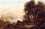 John Frederick Kensett - Bilder Gemälde - Clearing by the Lake