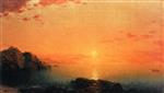 John Frederick Kensett - Bilder Gemälde - Coastal Sunset