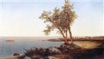 John Frederick Kensett - Bilder Gemälde - Connecticut Shoreline in Autumn