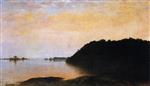 John Frederick Kensett  - Bilder Gemälde - Evening on Contentment Island