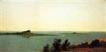John Frederick Kensett  - Bilder Gemälde - Fish Island from Kensetts Studio on Contentment Island