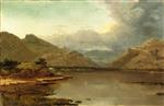 John Frederick Kensett  - Bilder Gemälde - Lake with Boaters