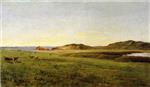John Frederick Kensett  - Bilder Gemälde - Landscape with Sea