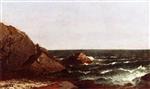 John Frederick Kensett  - Bilder Gemälde - Rocks at Newport