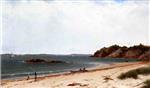 John Frederick Kensett  - Bilder Gemälde - View of the Beach at Beverly, Massachusetts