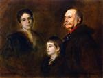 Franz von Lenbach  - paintings - General von Hartmann with Wife and Son
