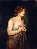 Franz von Lenbach - Bilder Gemälde - Half Nude