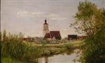Franz von Lenbach - Bilder Gemälde - Landscape with Church