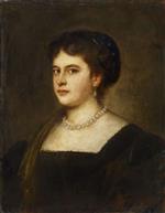 Franz von Lenbach - Bilder Gemälde - Portrait der Schwägerin Magdalena Lenbach